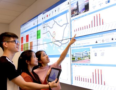 Student Pointing at Screen