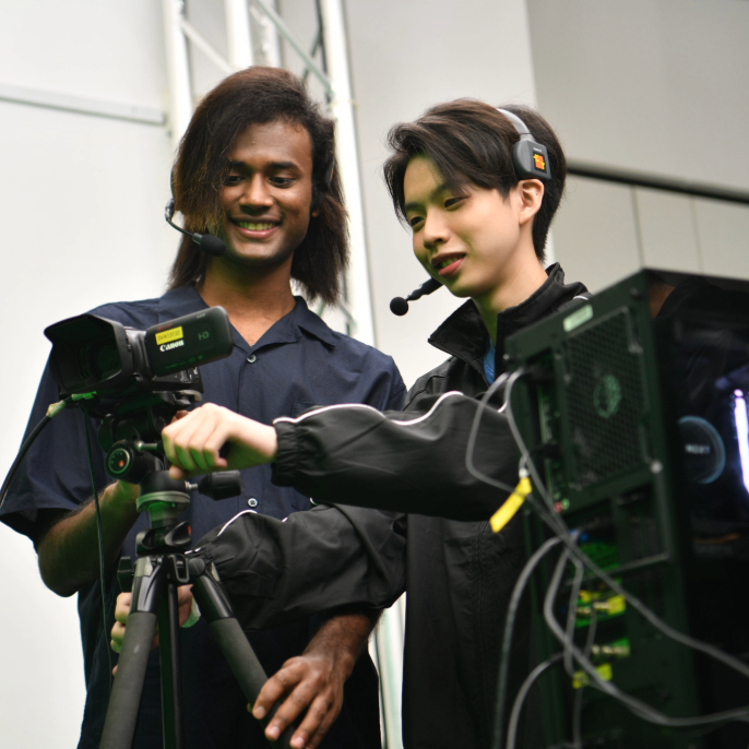 Students Handling Camera