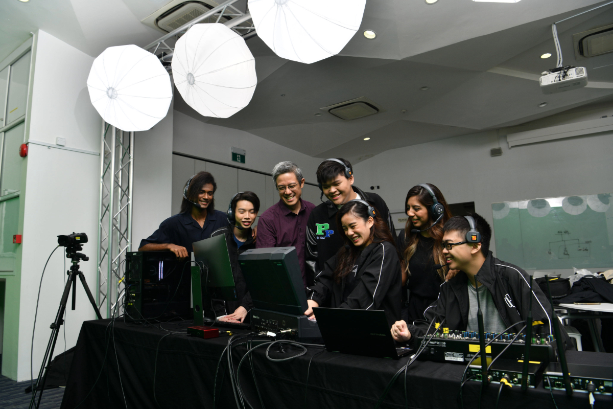 Students and Lecturer at AV Setup