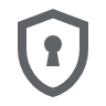 Icon of shield with lock.
