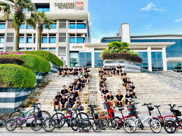 SP staff with bikes