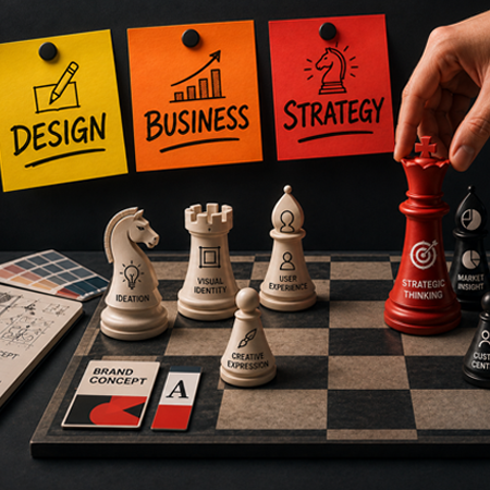 This photograph captures a chessboard setup symbolizing business strategy, highlighting the planning and decision-making process in corporate strategy.