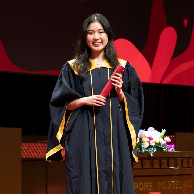 SP Graduate With Her Academic Transcript
