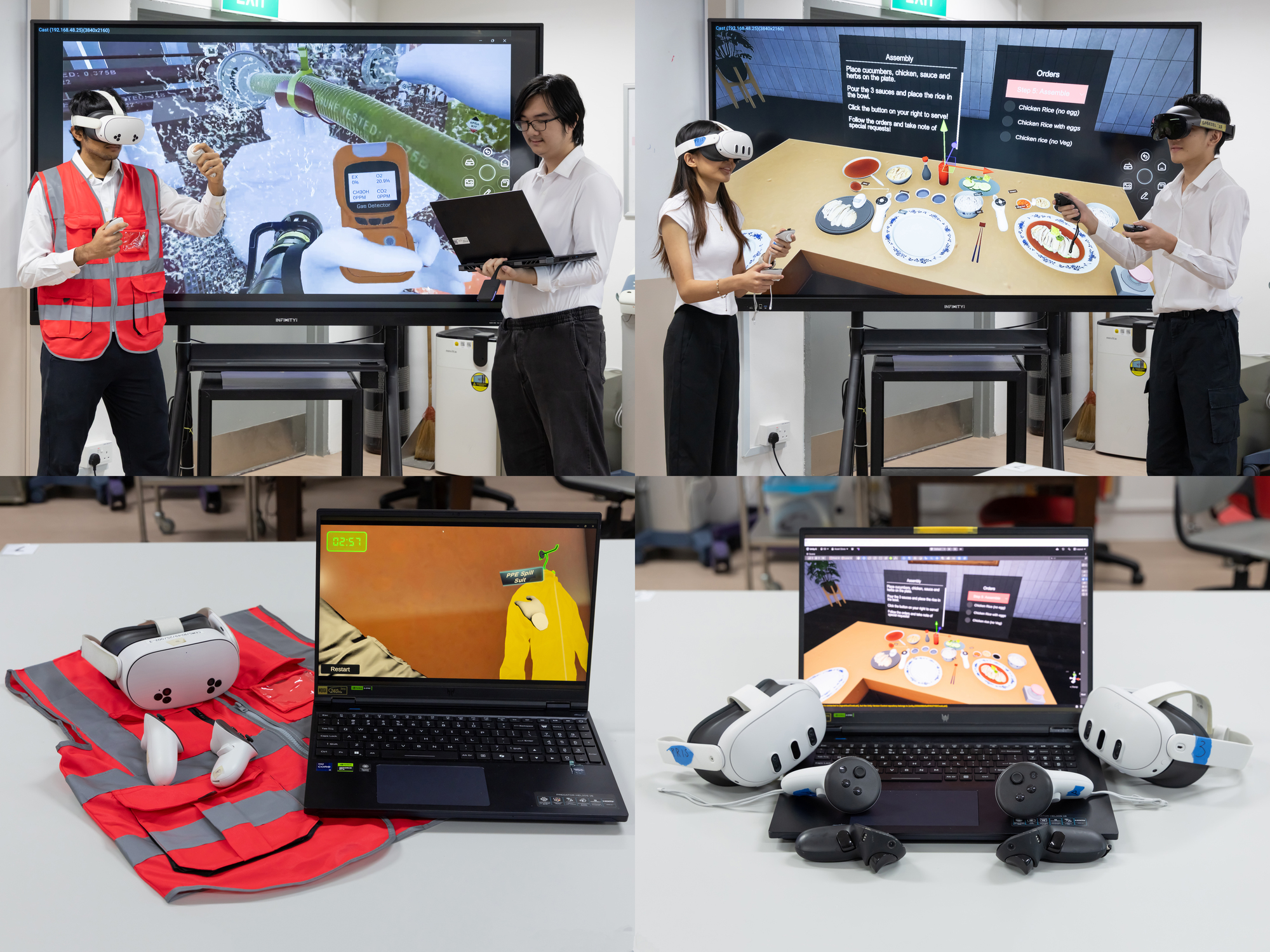 Semi-automated food ordering system with AI-drivena glass defection detection. 